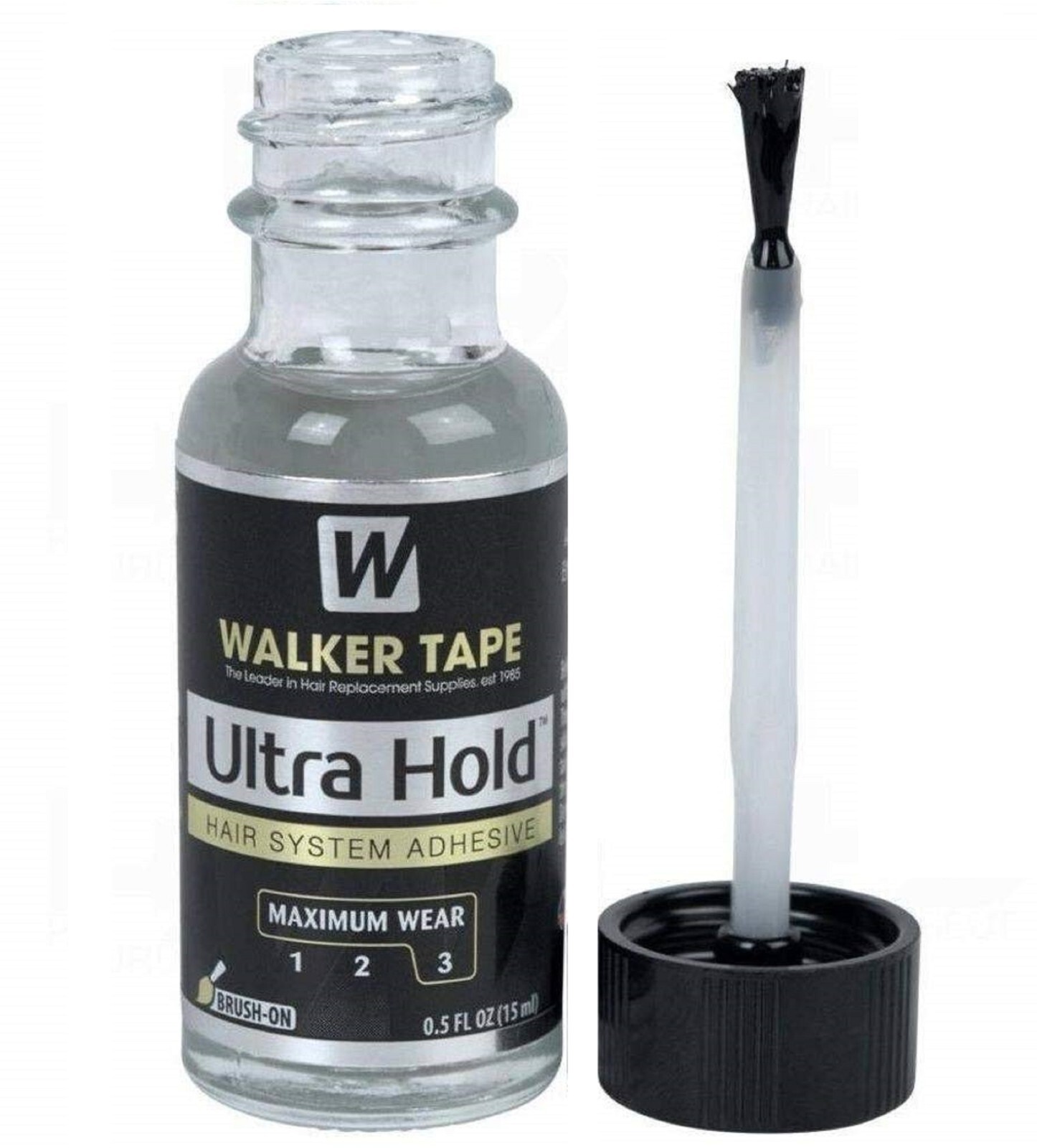WALKER ULTRA HOLD LACE WIG ADHESIVE GLUE BRUSH – ON 0.5 OZ BOTTLE – NEW