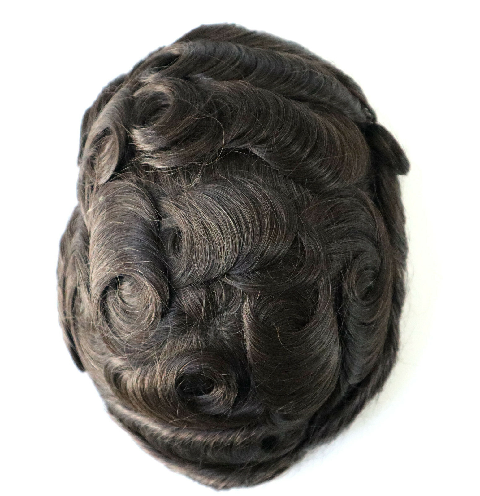 Mens Hair Replacement System Natural Thin Skin V-Loop Toupee Human Hairpieces #2
