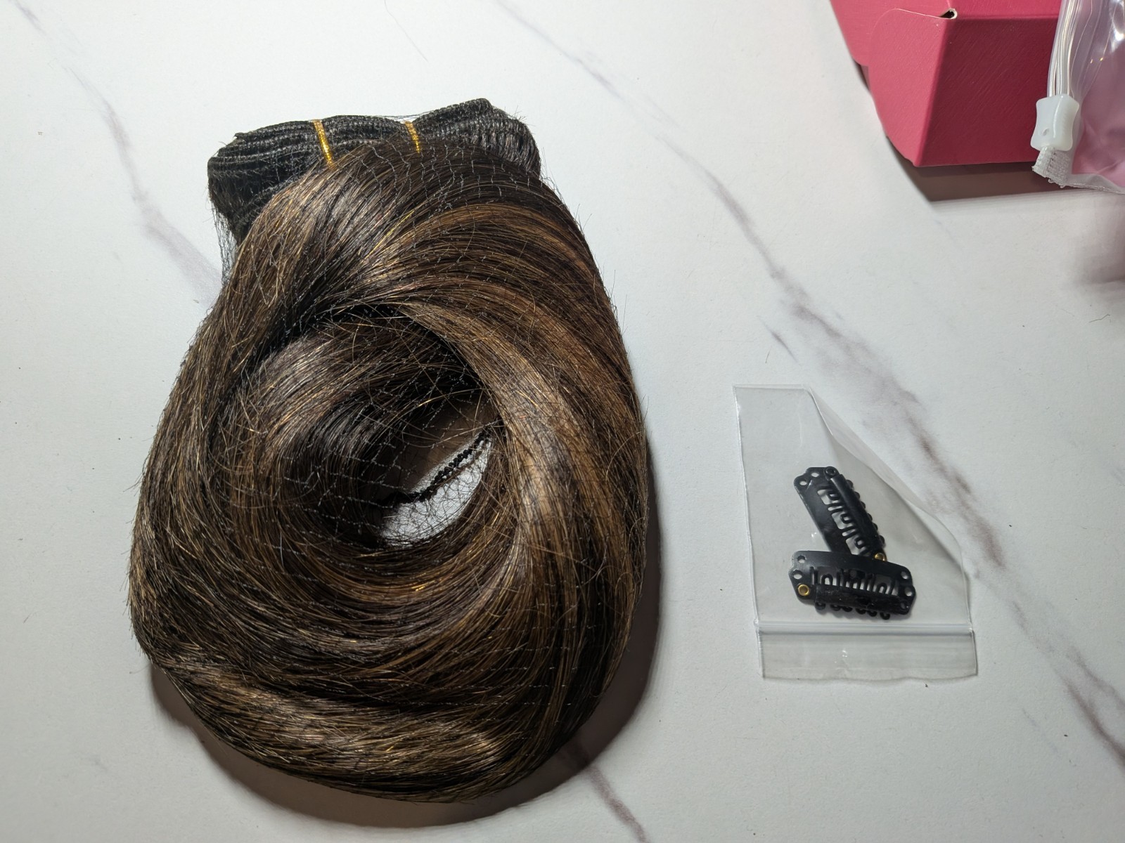 Wennalife Clip in Human Hair Extensions 120g 16in 7pcs Black/Brown