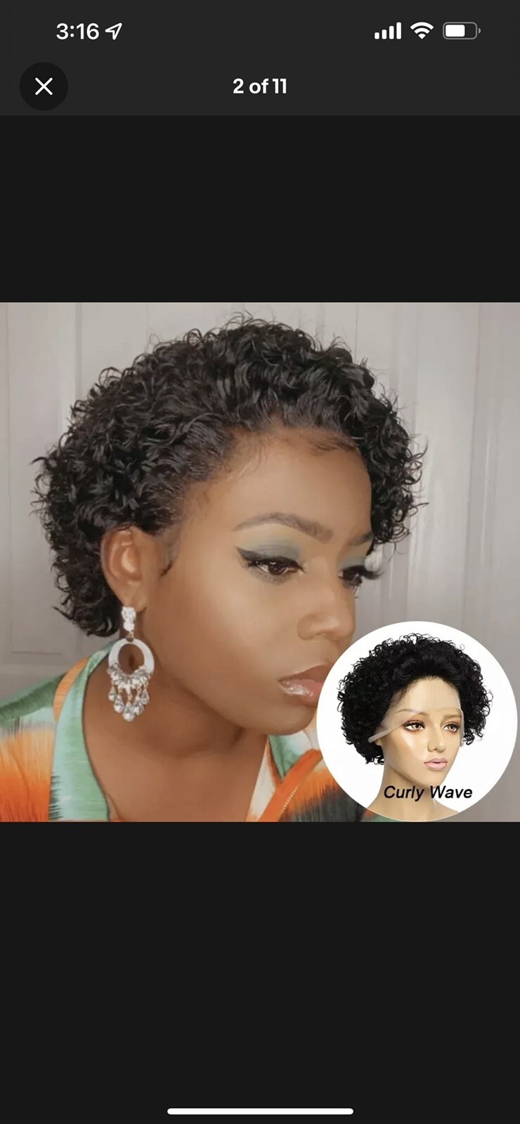 human hair short curly lace front 13×1