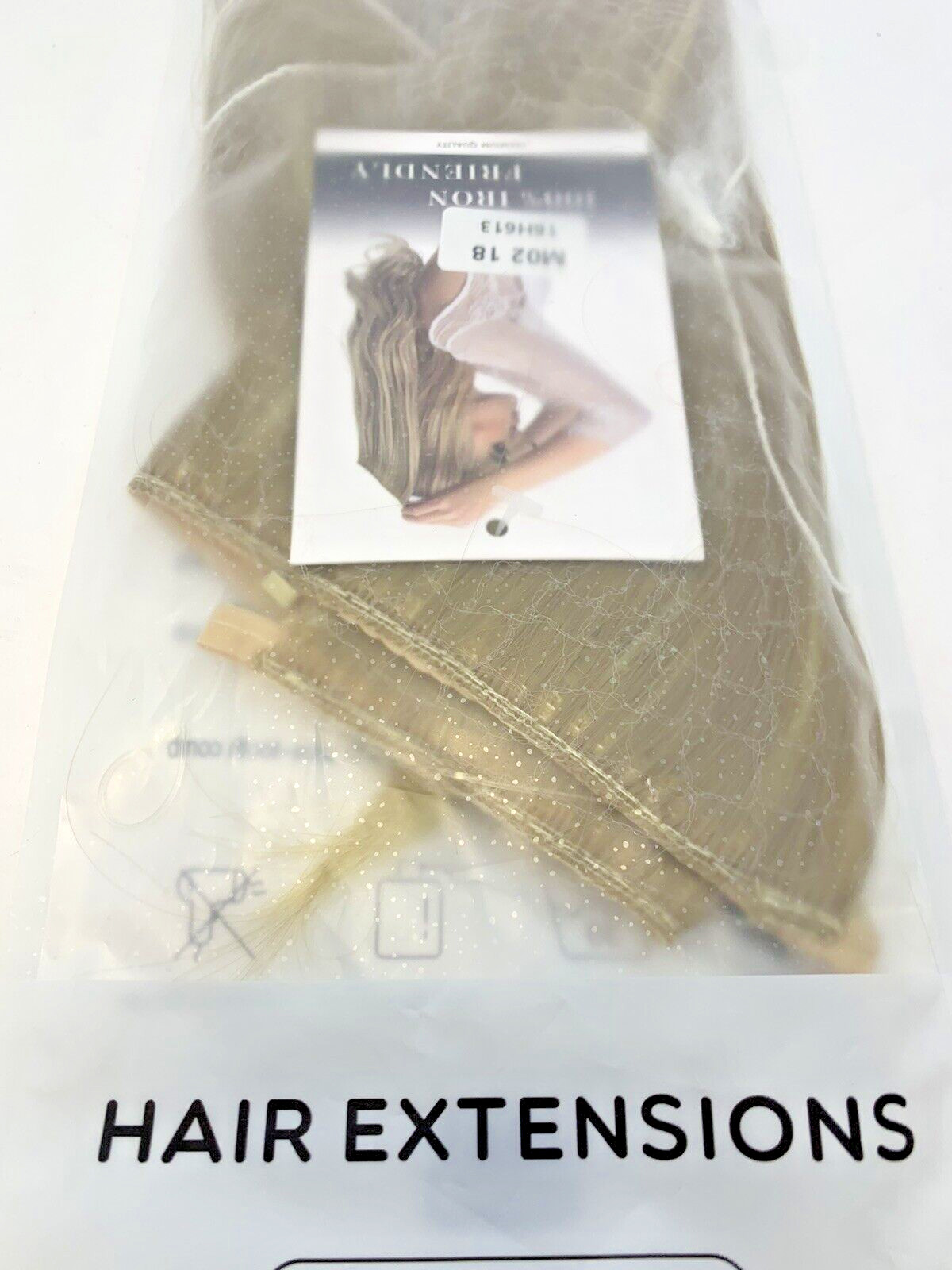 Blonde Hair extension women’s, M02 18″ 16H613, Synthetic hair, hand wash