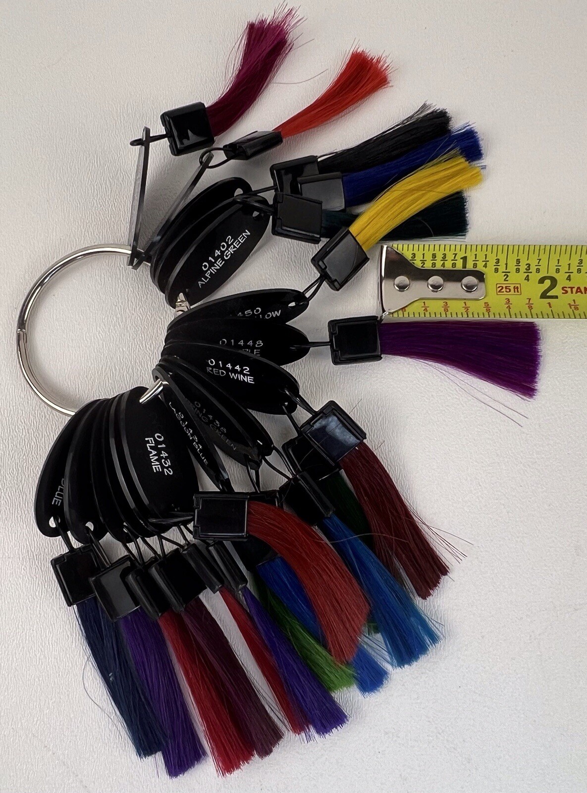 Hair Extension Color Samples on Display Ring Haircare Beauty Fashion 19 Strands