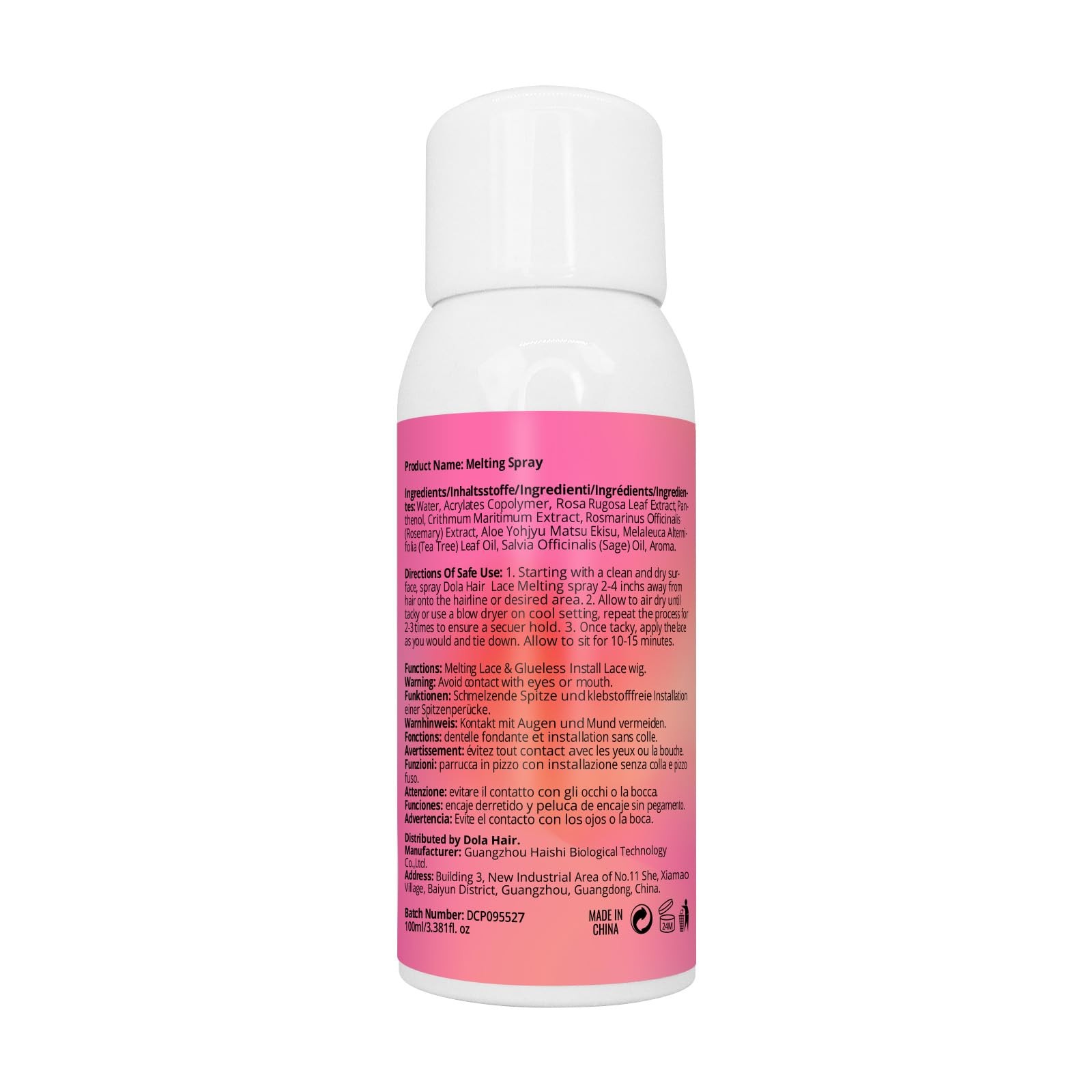 3 Pack Lace Melting Spray for Glueless Wig Hair Adhesive – Transparent, Low