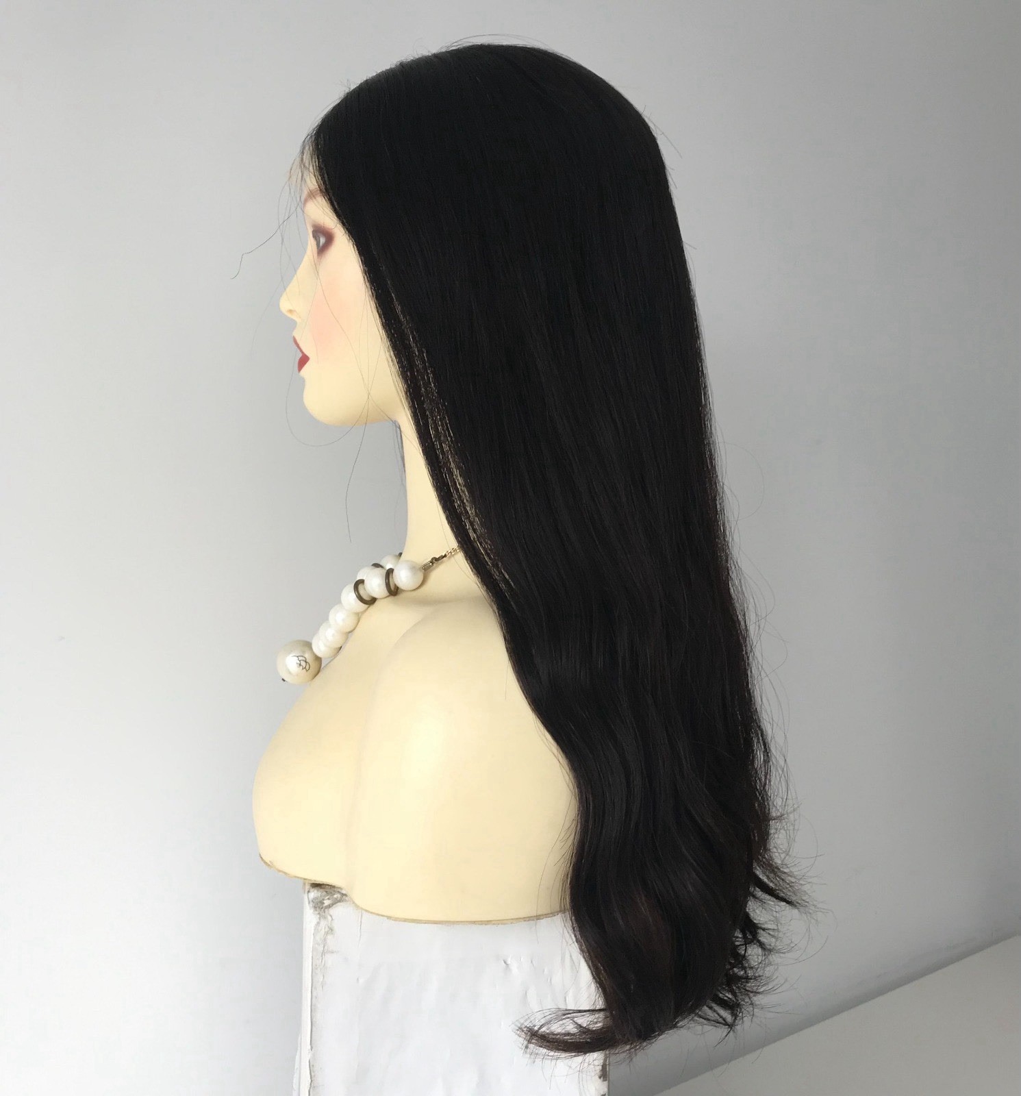 Human Hair Wig Sheitel – Color 4 | 22 Inch | Extra Small Layer | Wavy | Size M
