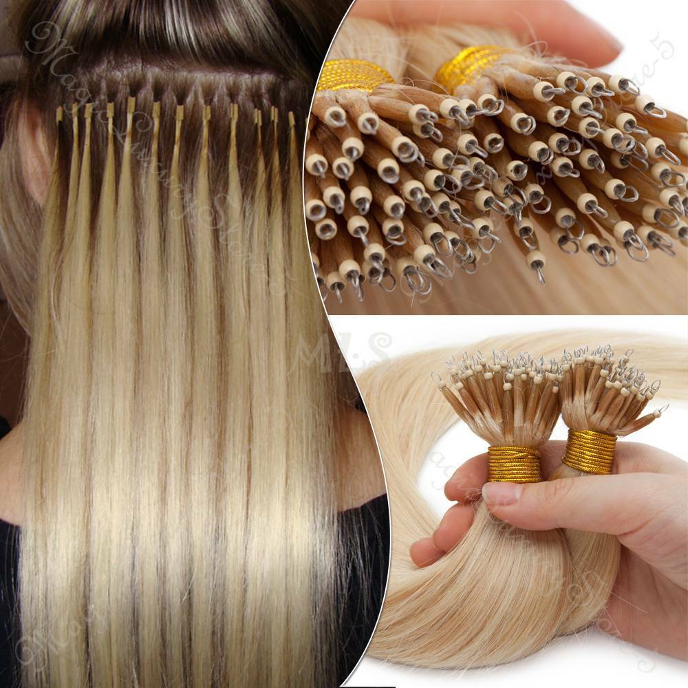 200-1000PCS NANO RING BEADS For Nano Tip Hair Extensions Beige Silicone Line US