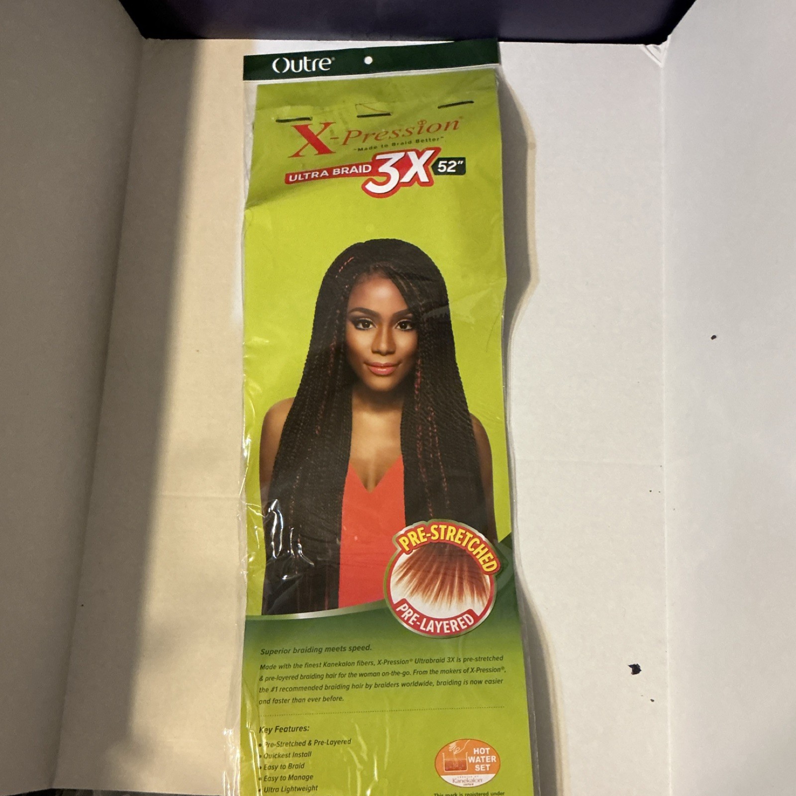 Outre X-Pression Pre-Stretched Synthetic Braid Extension 52in 2T1B/PUR