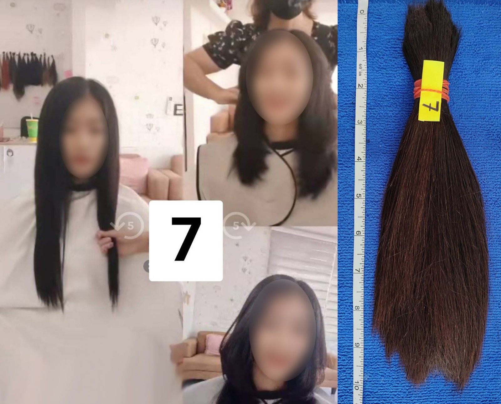00s15p7 human hair 10 inch 0.132 Ib, 60 gr