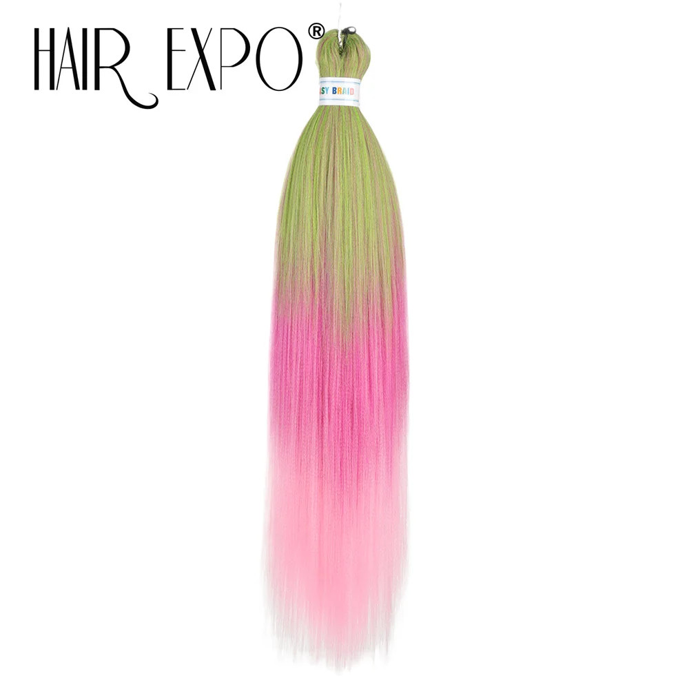 Purple Pre Stretched Braiding Hair Extensions 26Inch Synthetic Jumbo Braids For