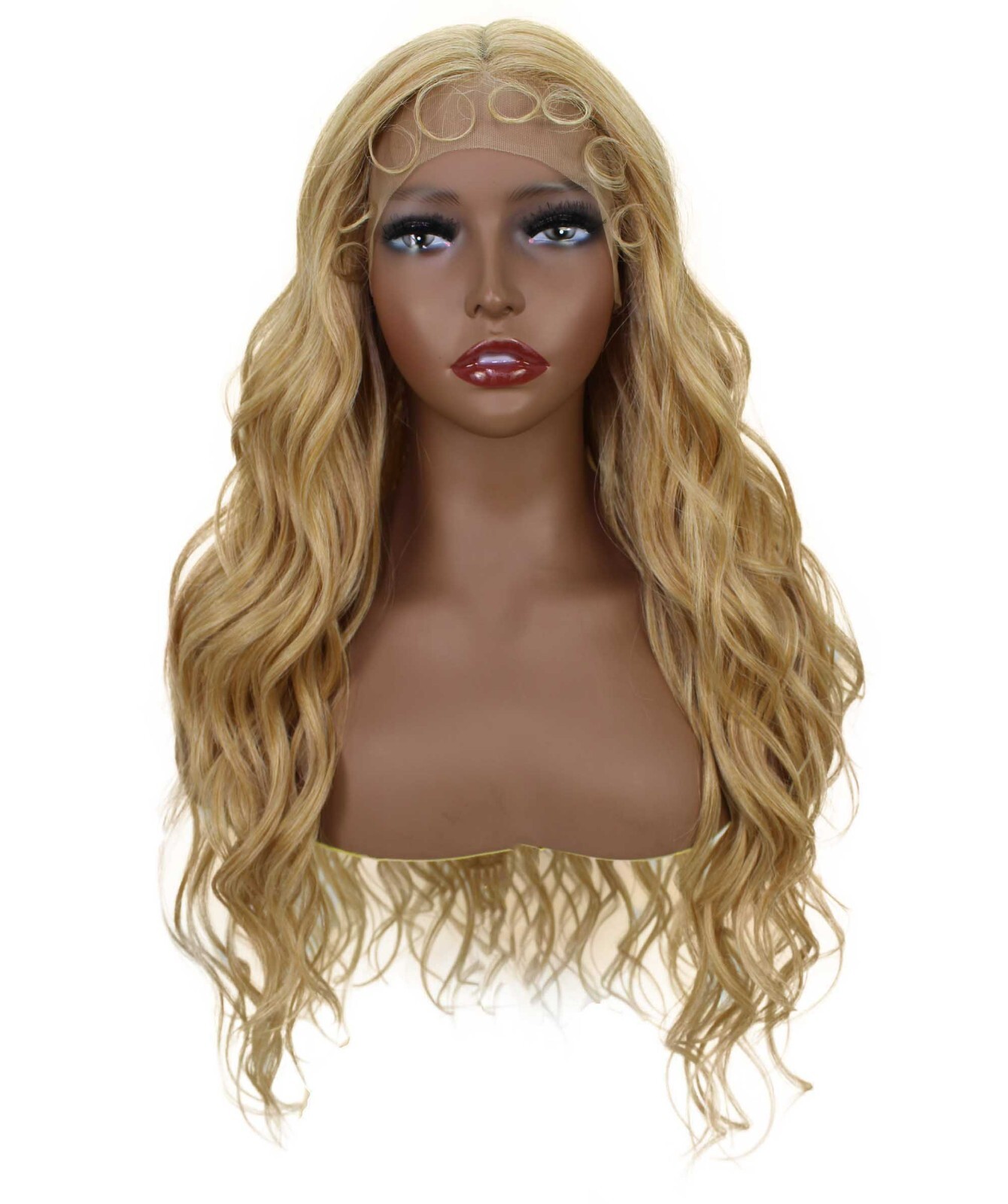 LUXLUXE Liana 27.5 inch Beachy Curls 3.75″ Mid Parting HD Lace Front Wig BL-0167
