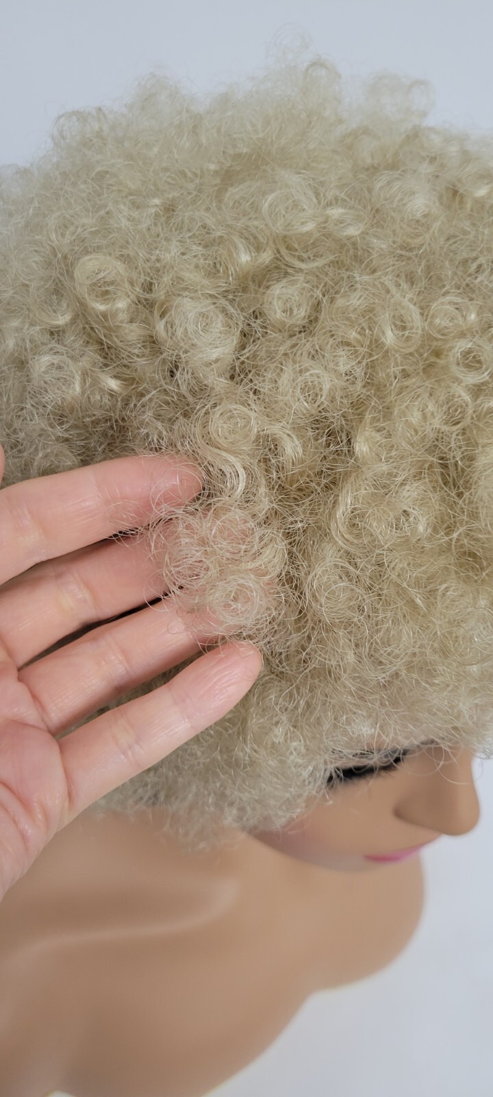 Blonde Short Afro Wigs for Black Women Curly Kinky Retro MADE INJAPAN #eleara