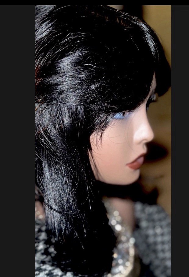 100% HUMAN HAIR FULL WIG BOB STRAIGHTW/ LAYERED BANGS ( 1B SOFT BLK) THICK NWT