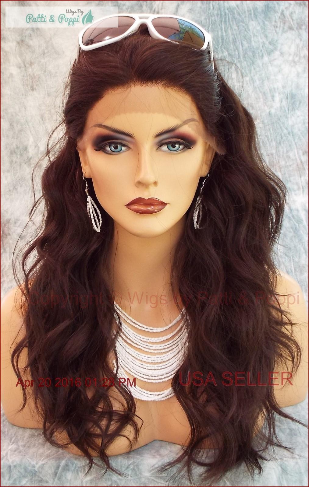 LACE FRONT HAND TIED HEAT FRIENDLY EXQUISITE SENSUAL CLR #4 WIG USA SELLER *482