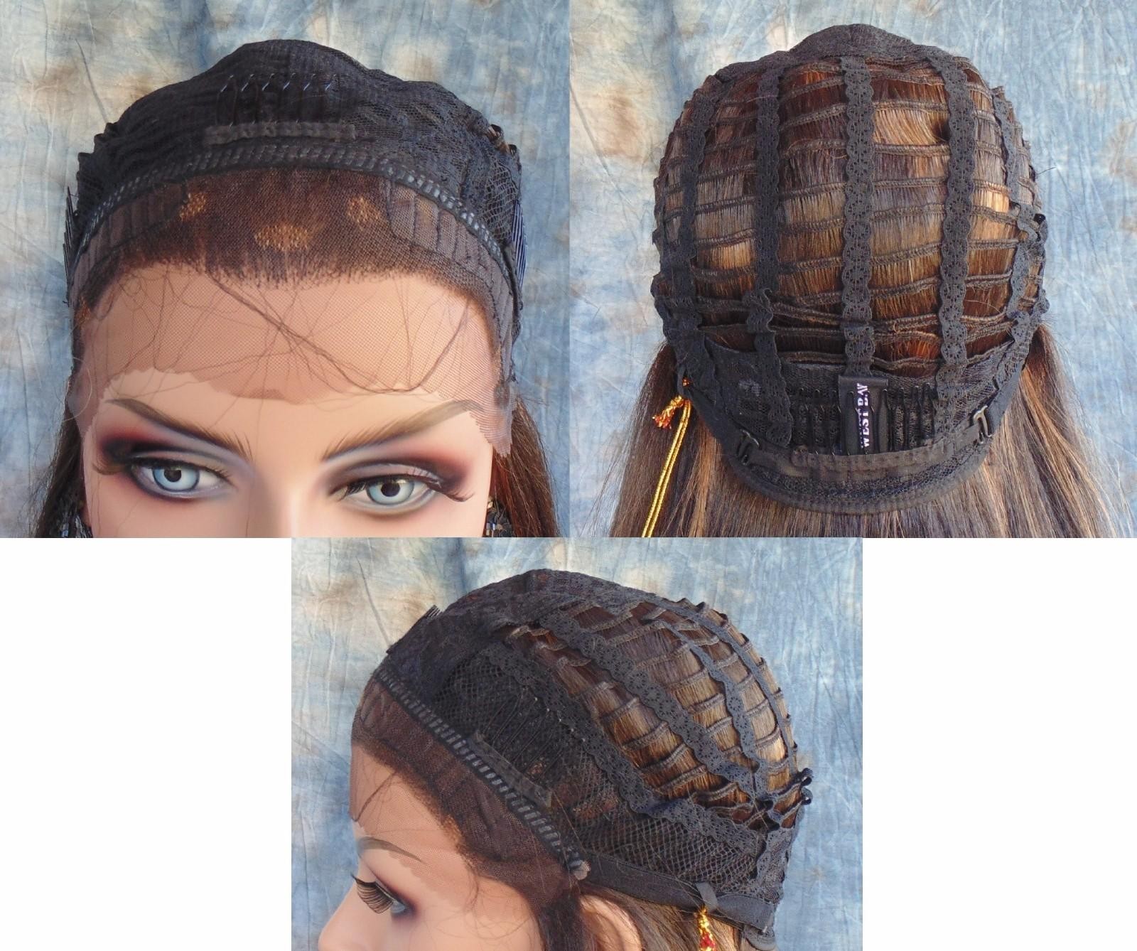 LACE FRONT HAND TIED HEAT FRIENDLY EXQUISITE SENSUAL CLR #4 WIG USA SELLER *482