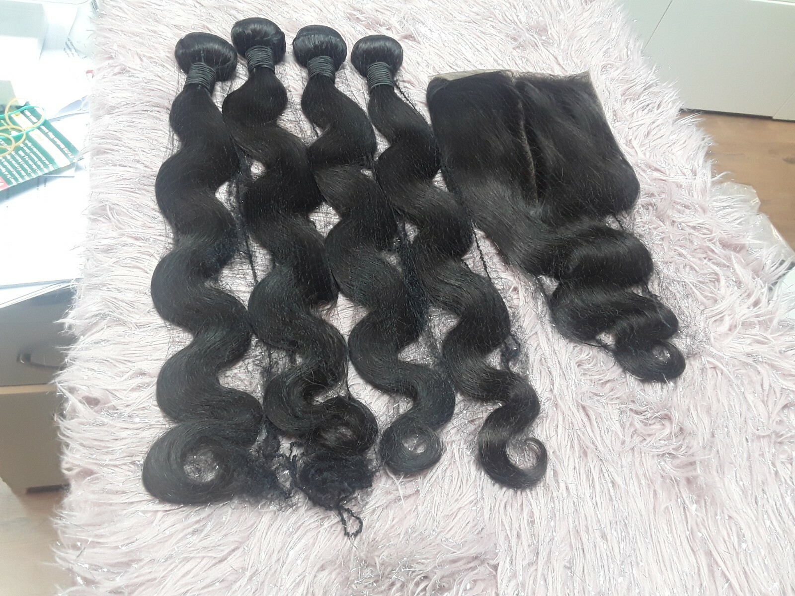 13A+ BRAZILIAN VIRGIN HUMAN HAIR BODY WAVE BUNDLE 22+22+22+22&20INCH 7X7 CLOSURE