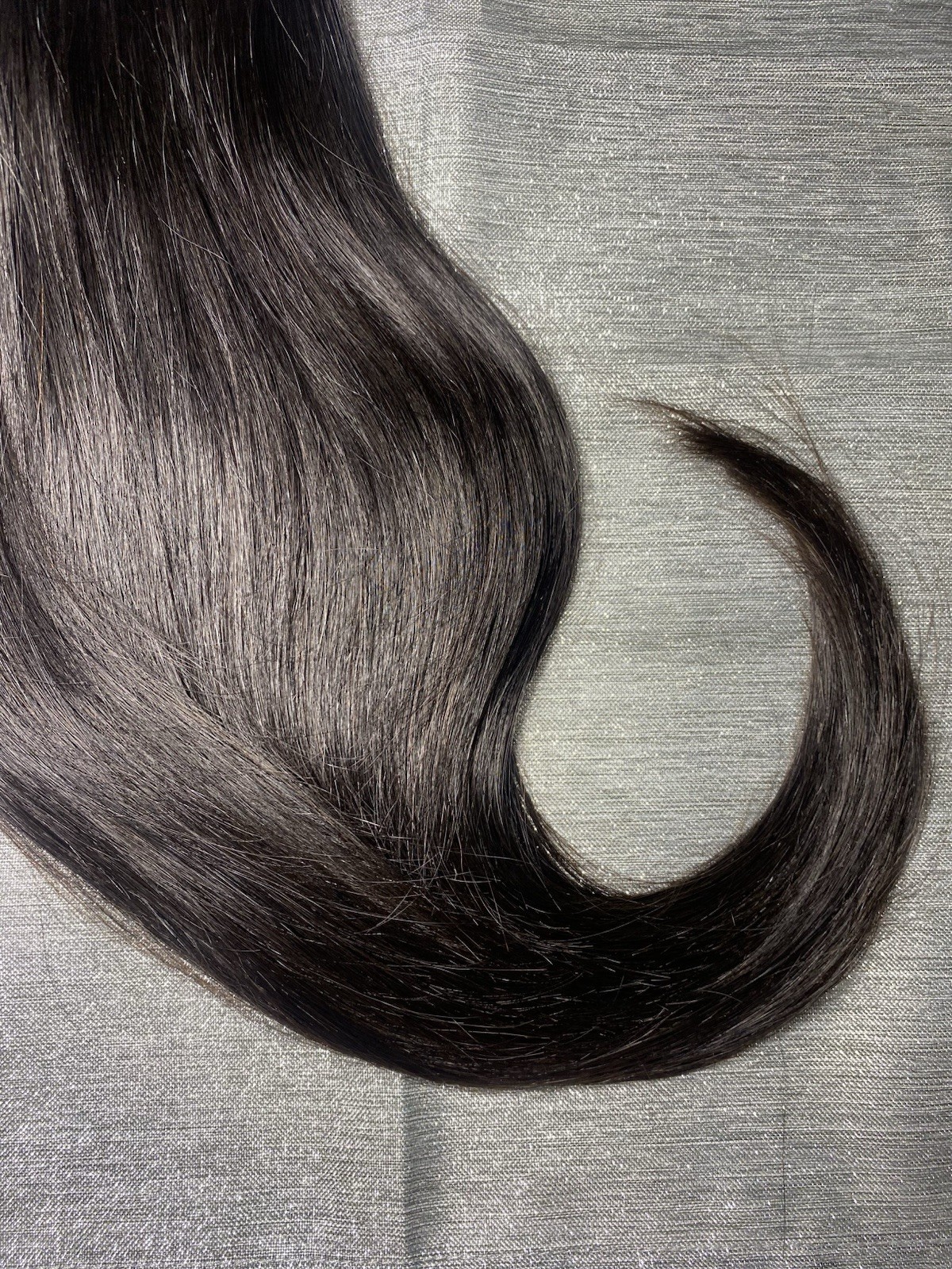 Sunya 18″ Double Weft Clip In Human Hair Extensions 1B Natural Black 8Pcs 120g