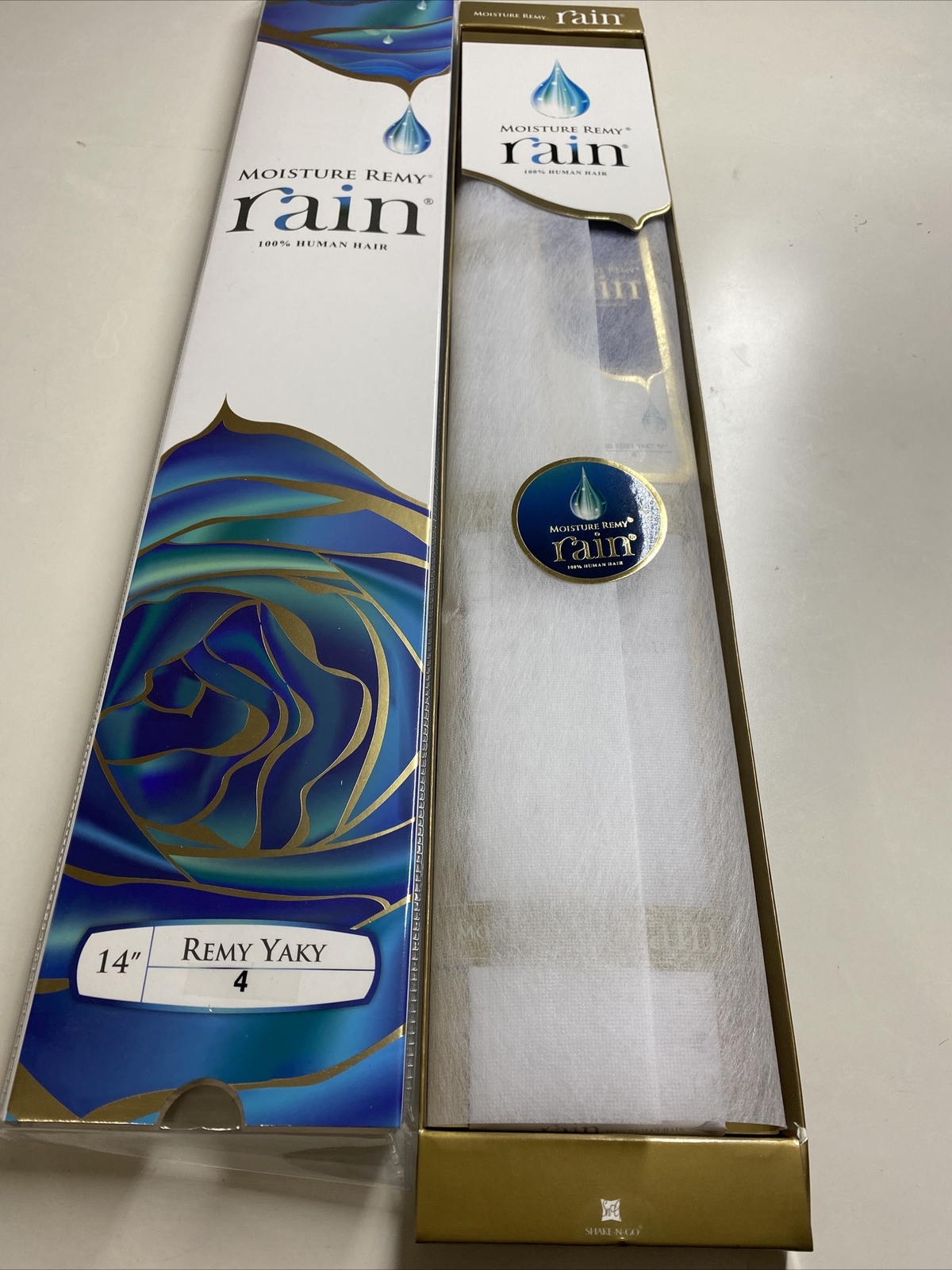 Moisture Remy Rain Yaky_100% Human Hair Weave Extension_14″_#4*