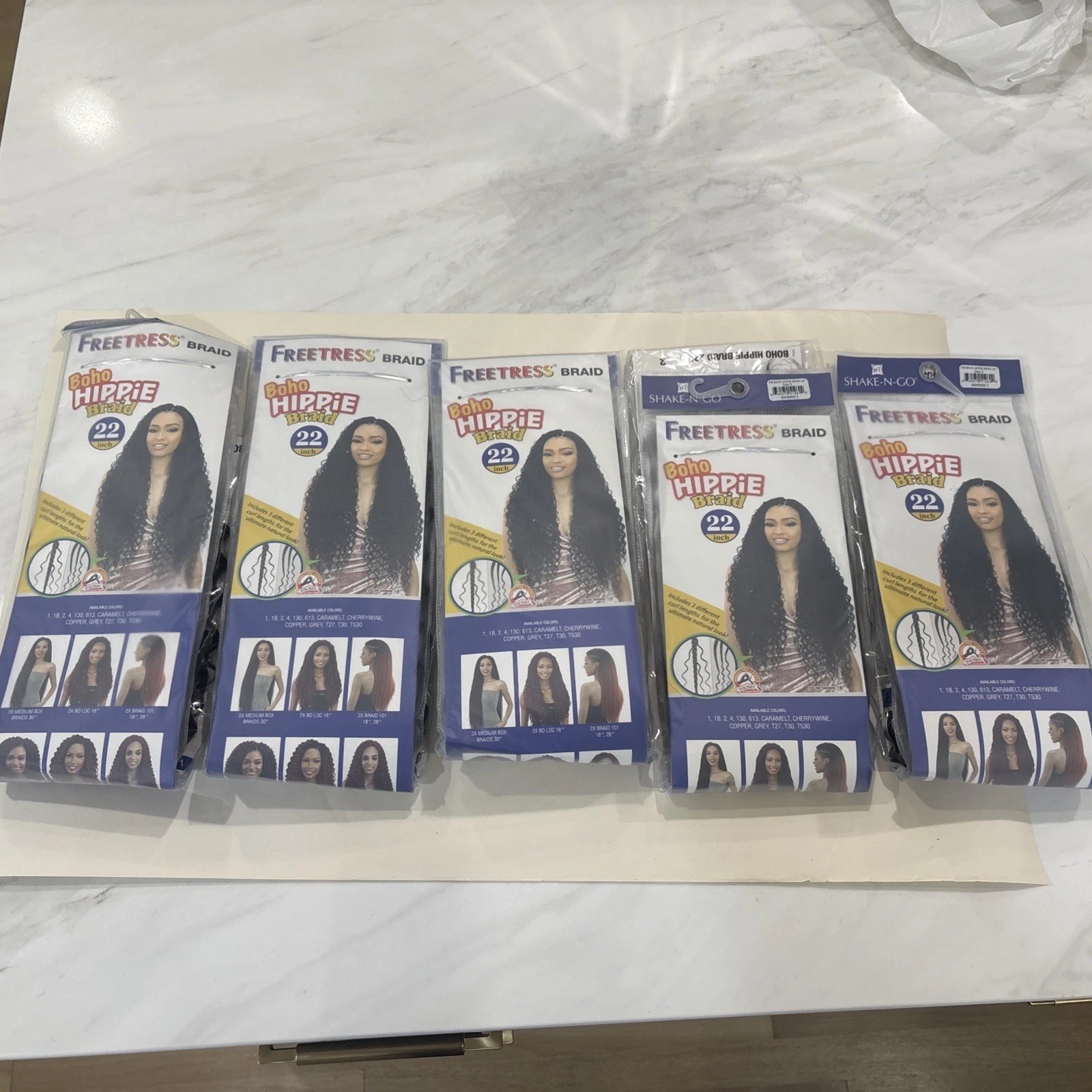 5-Pack – BOHO HIPPIE BRAID 22″ – FREETRESS SYNTHETIC BRAIDING HAIR – Dark Brown