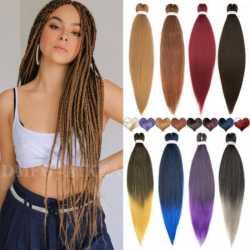 Pre-Stretched EZ Braiding Hair Extensions Ombre Jumbo Box Braids as Human Boho