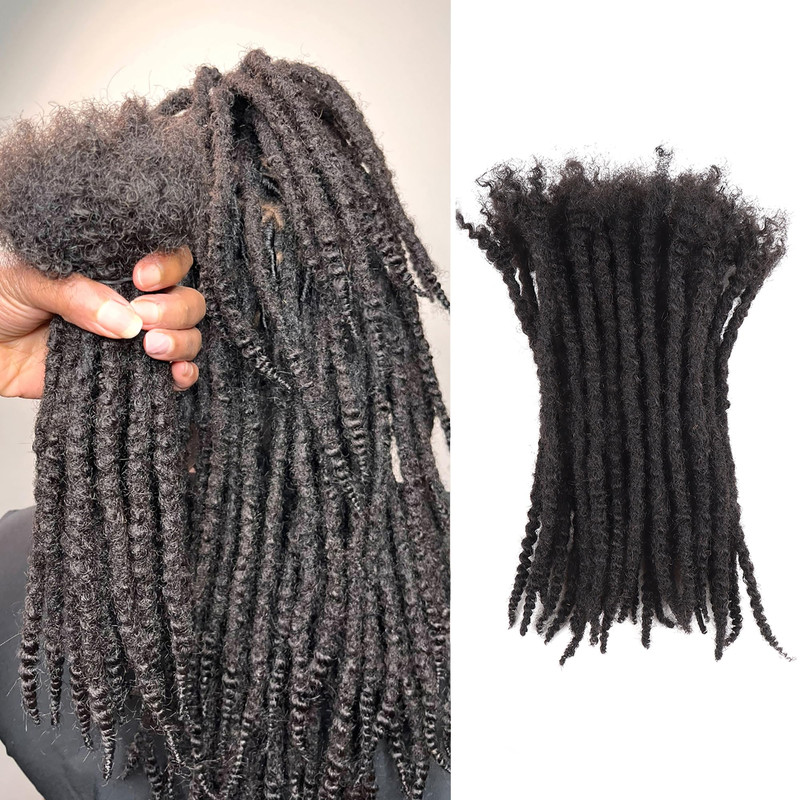 Orientfashion 8Inch Textured Loc Extensions Human Hair Curly Ends 0.6 Thickness