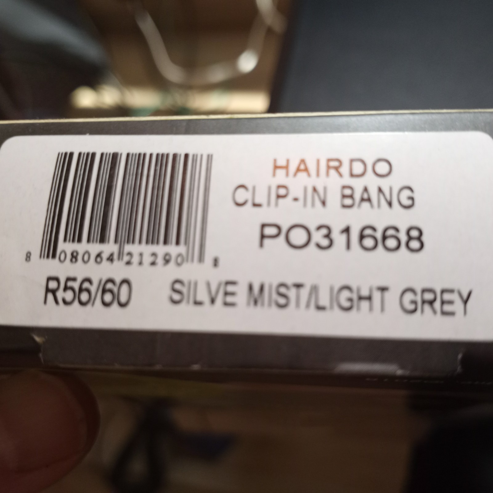 CLIP-IN BANGS by Hairdo Color Silver Mist/Light Grey