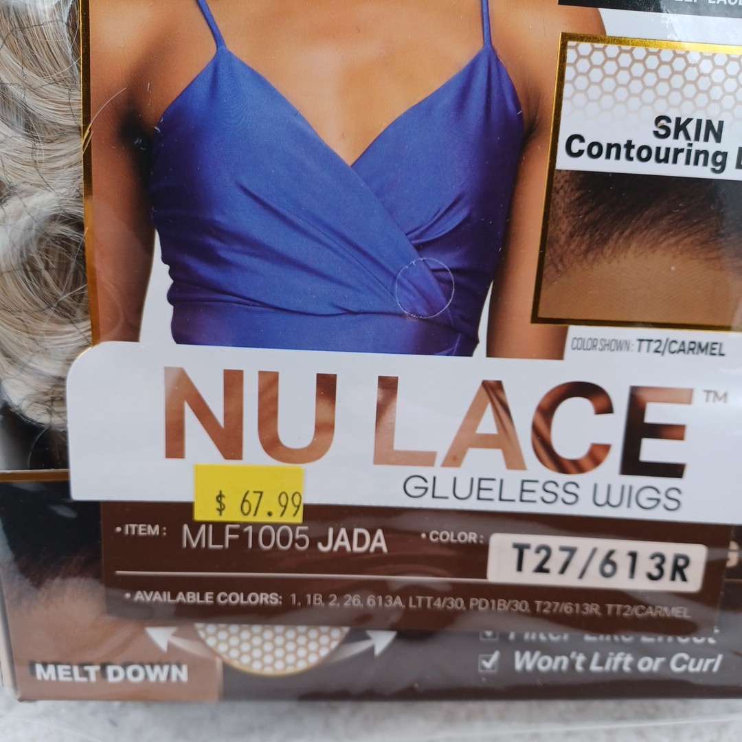 Nu Lace Glueless Wig MLF1005 JADA New Color:T27/613R Premium Synthetic Bobbi…