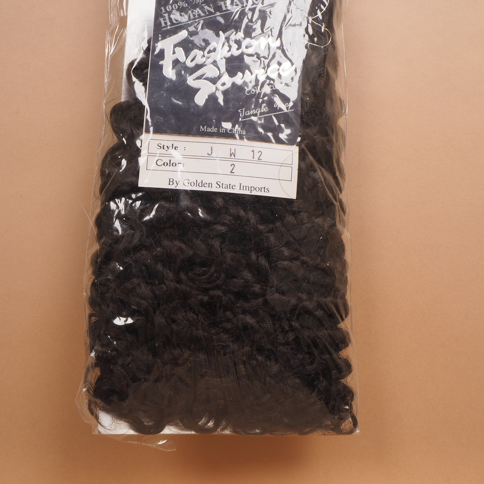 Sew In Weft Jerry Curl 100% Human Hair Extensions – Dark Brown 2 JSW-12 12″