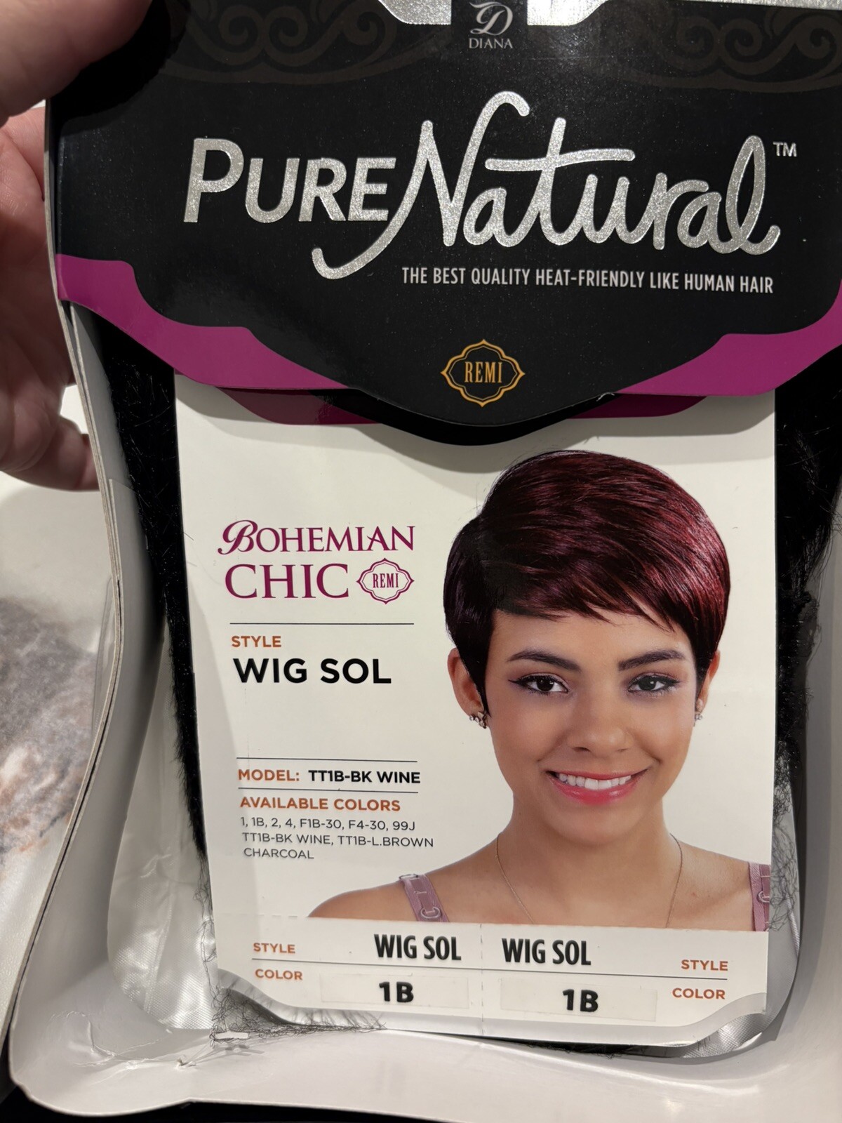 Remi – DIANA BOHEMIAN WIG Pure Natural Synthetic Full Wig Color 1B Wig Sol