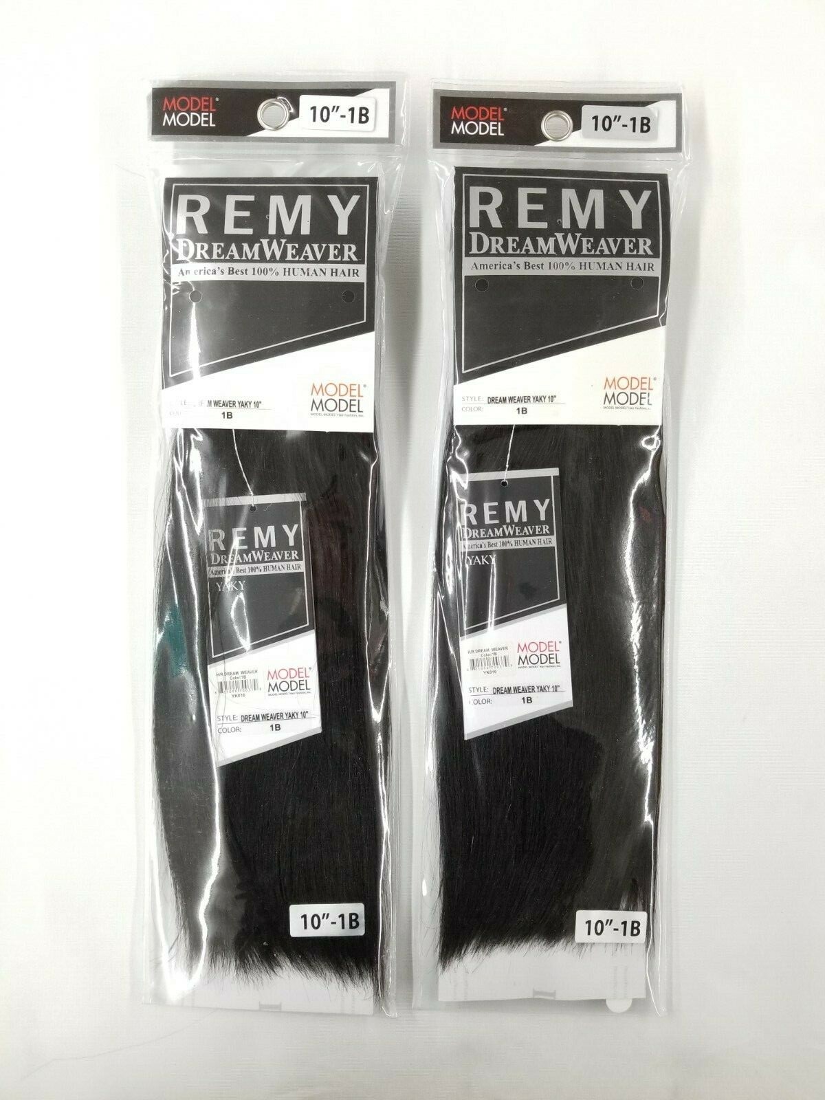 2 Packs ModelModel Remy Dreamweaver 100% Human Hair Extension 10″~Off Black