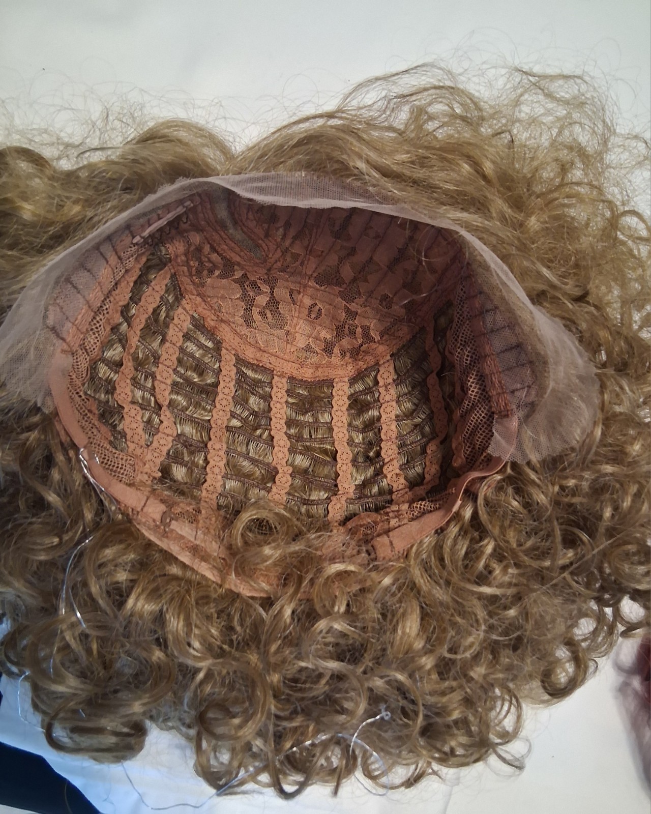 New Honey Golden Blonde Curly Big Hair Afro Lace Front Wig Drag Queens