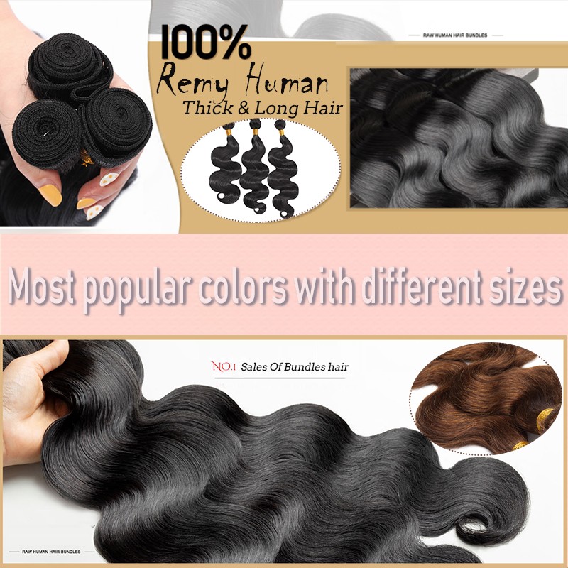 Brazilian Human Hair Extension Straight/Body/Water/Curly/Loose Deep Wave Bundles