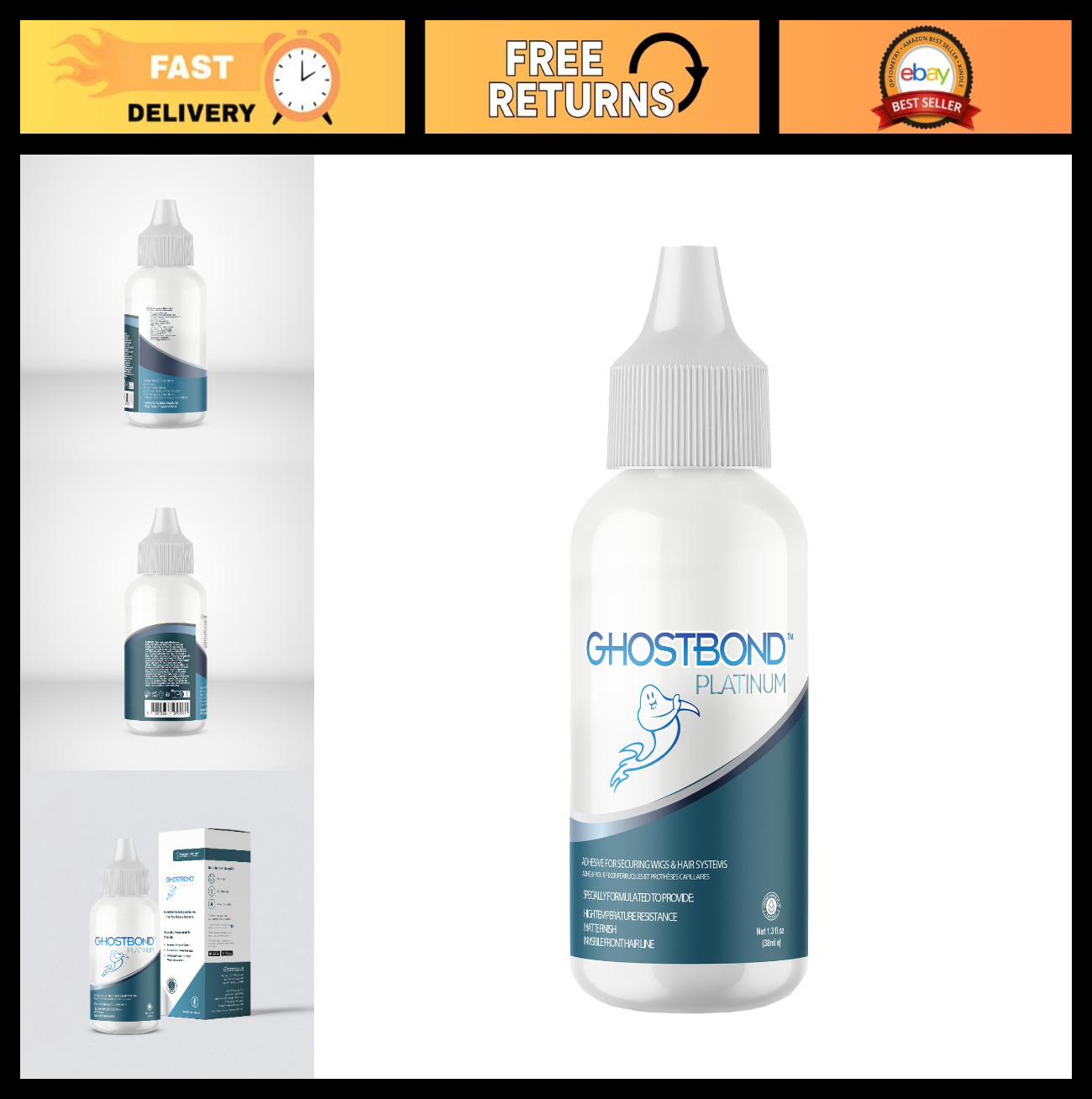 Water Resistant Wig Glue for Extreme Heat – 1.3oz Hair Replacement Adhesive – St