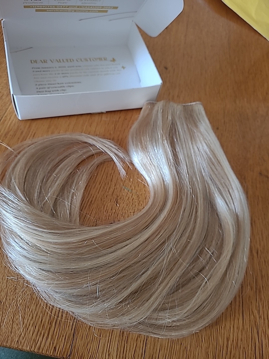Sunny Hair Wire Extentions Highlighted Honey Blond Rent LineHuman 16″ 80g $92
