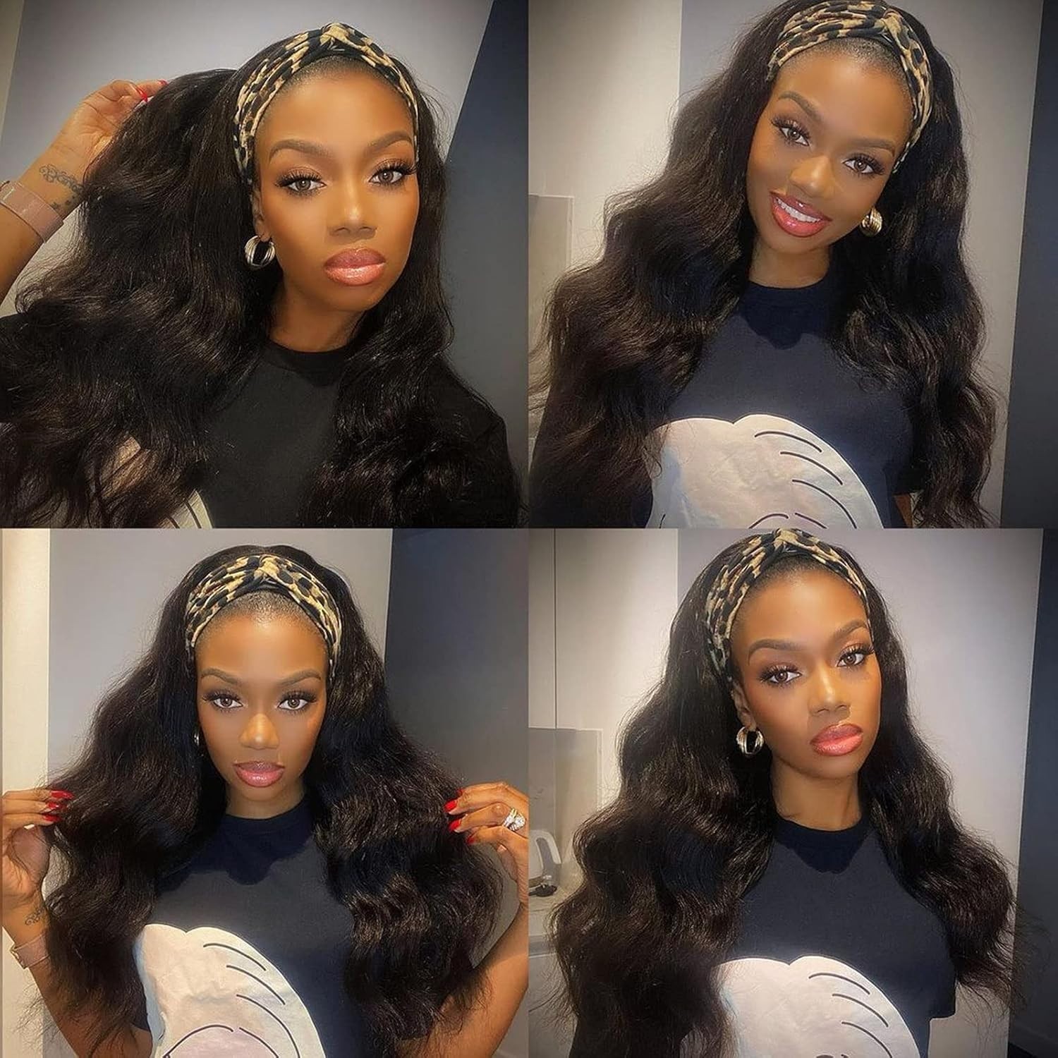 Luxury 18” Body Wave Glueless Headband Wig – Natural Look for Everyday Glamour