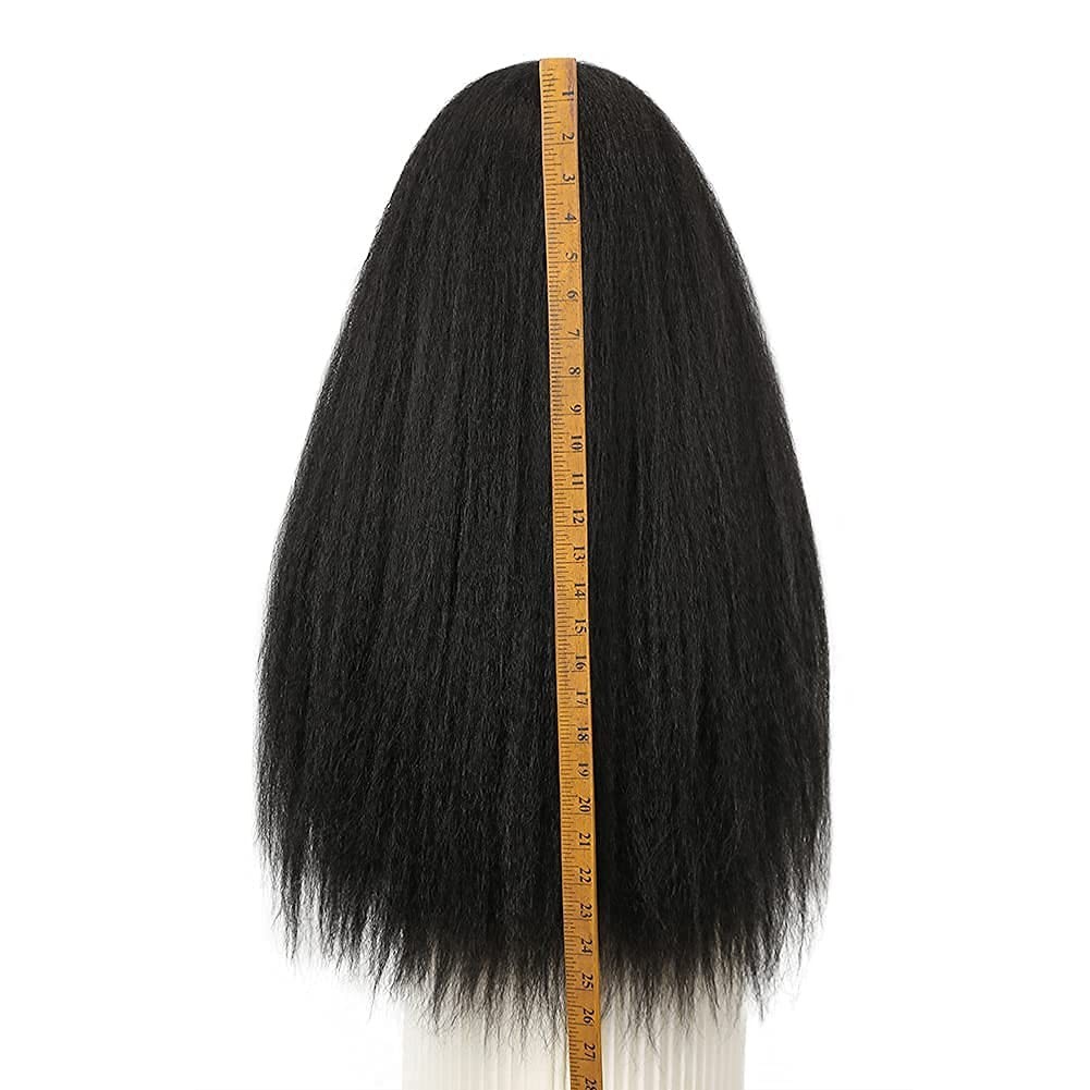 26 Inches Kinky Straight Headband Wig for Women Yaki Straight Wigs with Black…