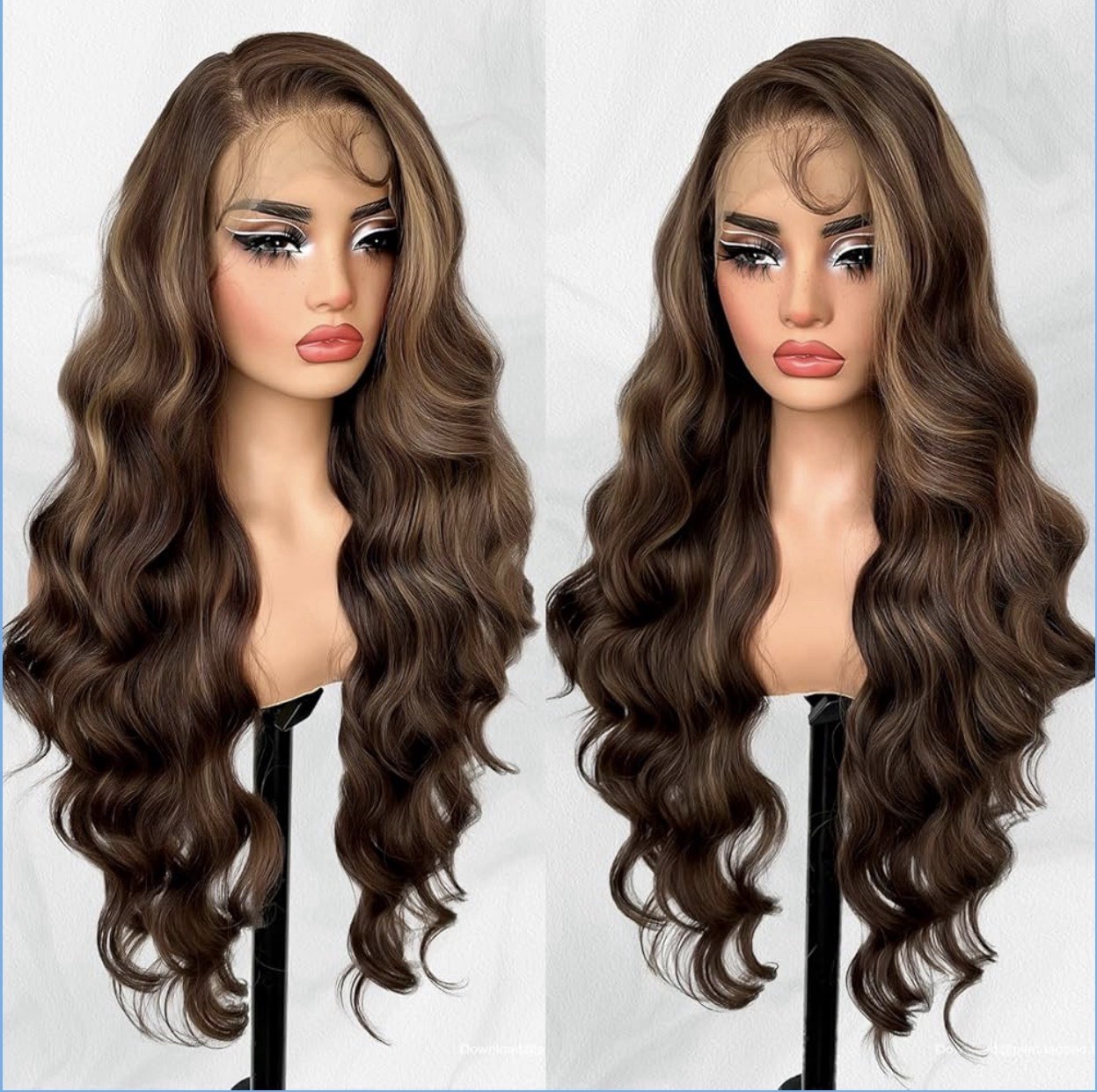 Light Brown 30 Inch Lace Front Wig synthetic – Body Wave