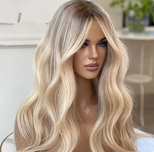 Body Wave remy Human Hair Ombre Honey Blonde 13×4 Lace Front Wig pre plucked