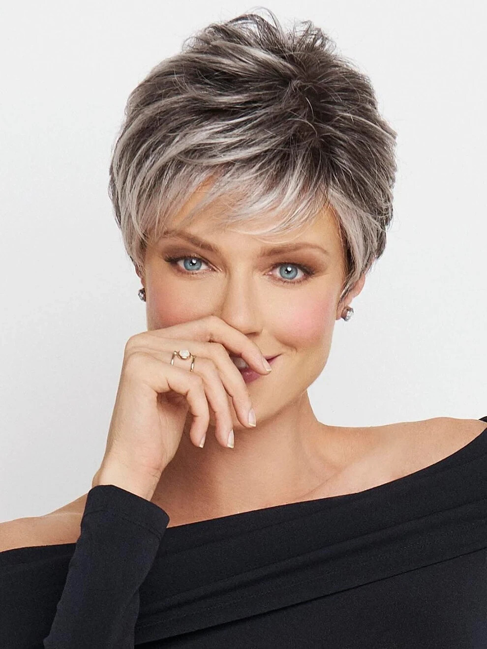 Raquel Welch WIG CRUSHING ON CASUAL-44/60SS LICORICE-Tem/TemLaceFt-MonoTp-MemCap