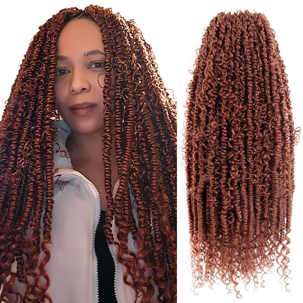 Locsbyhand Boho Crochet Passion Twist Hair Pre Looped 18 Inch Goddess Passion