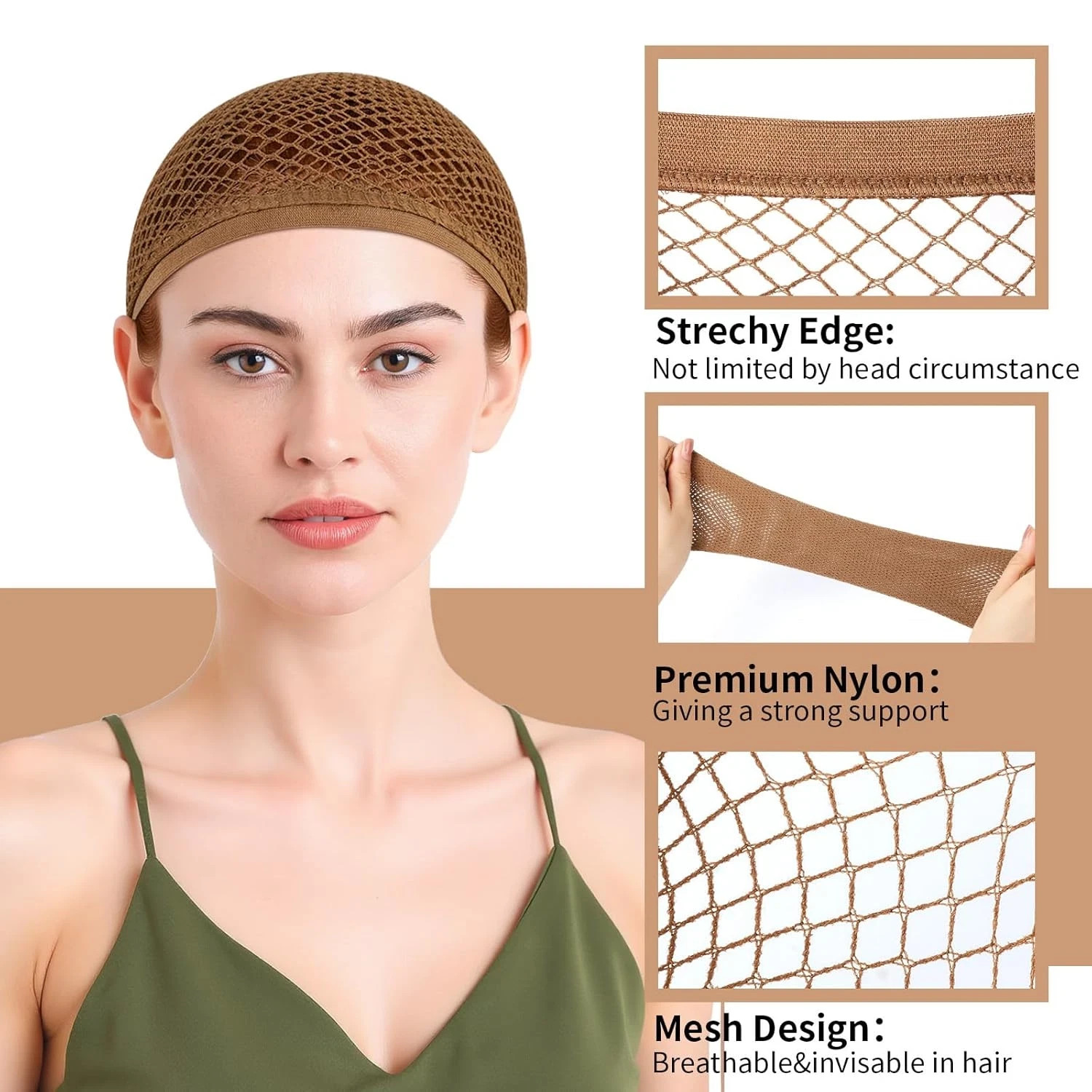 30cm Large Mesh Wig Cap for Women Stretch Hair Net for Long Hair