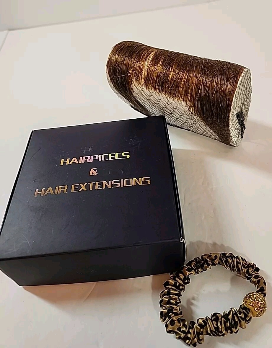 100% Human Hair Clip in Bangs Extension Front Hair Piece Light Brown Remy