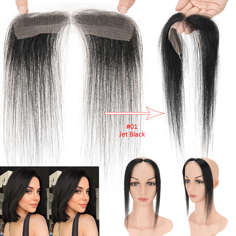 Forehead LACE Hairpiece Toupee Remy Human Hair Frontal Hairline Topper Men/Women