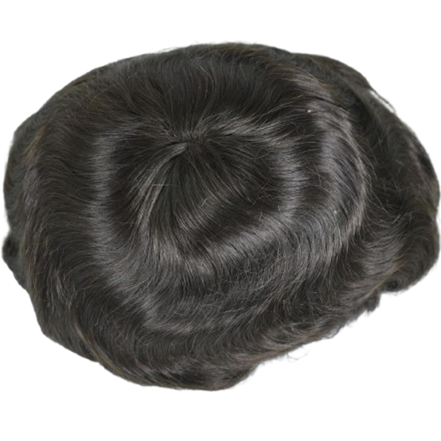 Durable Men’s Hair System French Lace Front Fine Mono & Skin PU Around Men’s Tou