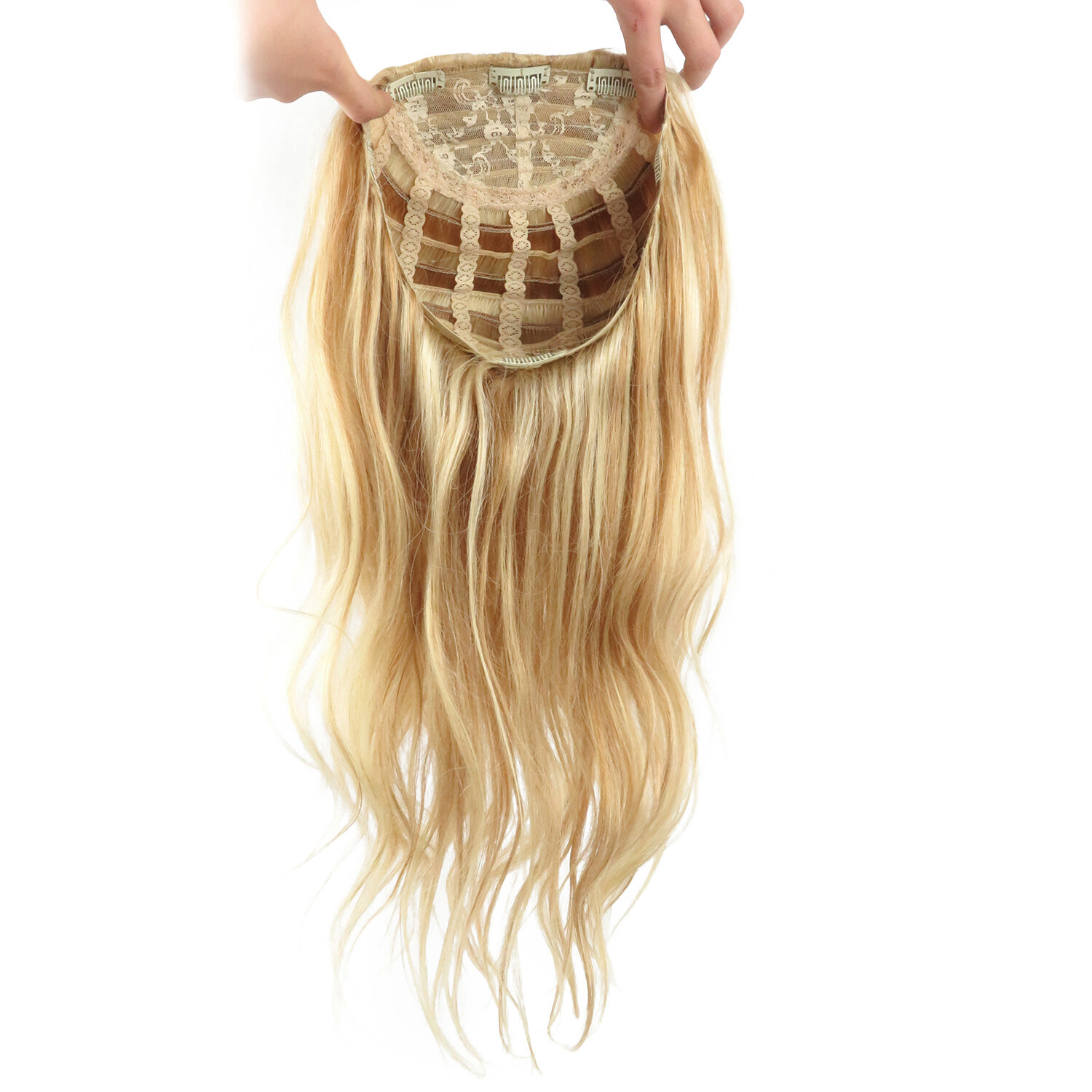 8A Brazilian Body Wavy Hair Remy Human One Piece 3/4 Half Wig Machine Weft Cap