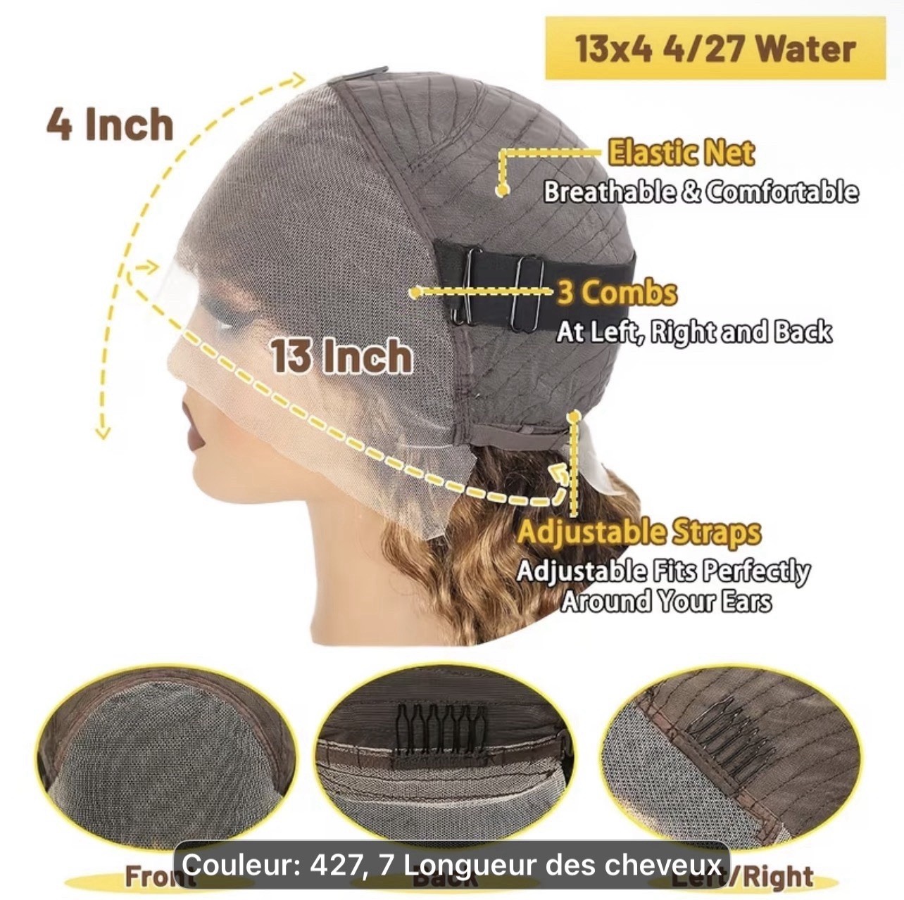 100% Human Hair 26inch Deep Wave 13×4 HD Transparent Lace 200% Density