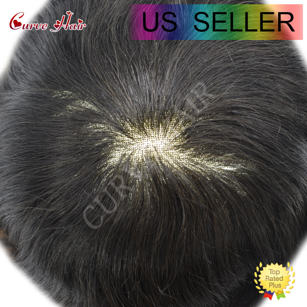 Mens Human Hair Replacement system French Lace Toupee Hair Piece Men Wig Units