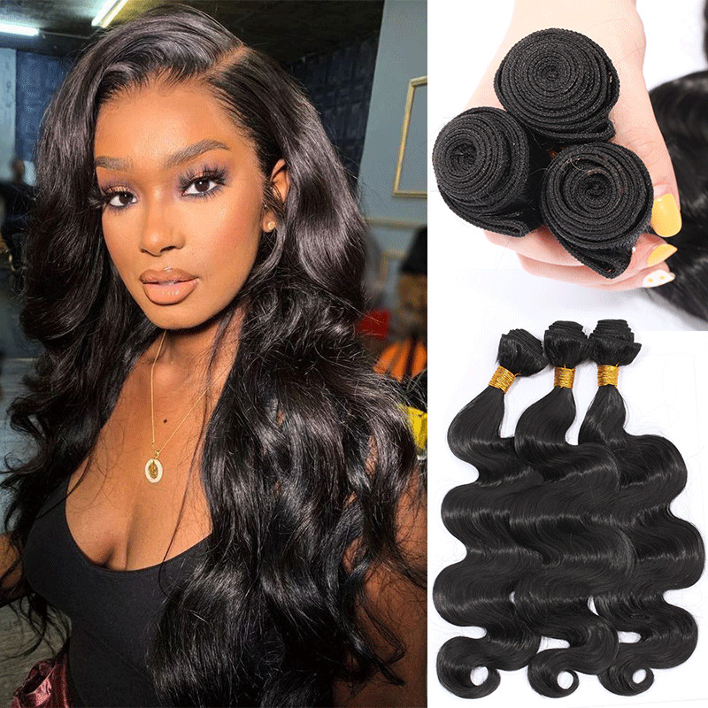 Brazilian Body Wave 100% Soft Hair Piece 3 Bundles 300g As Human Hair Extensions