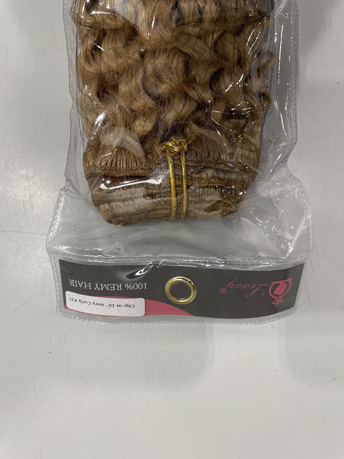 Loxxy #27 Jerry Curly Human Hair Clip-In Extensions, 16″