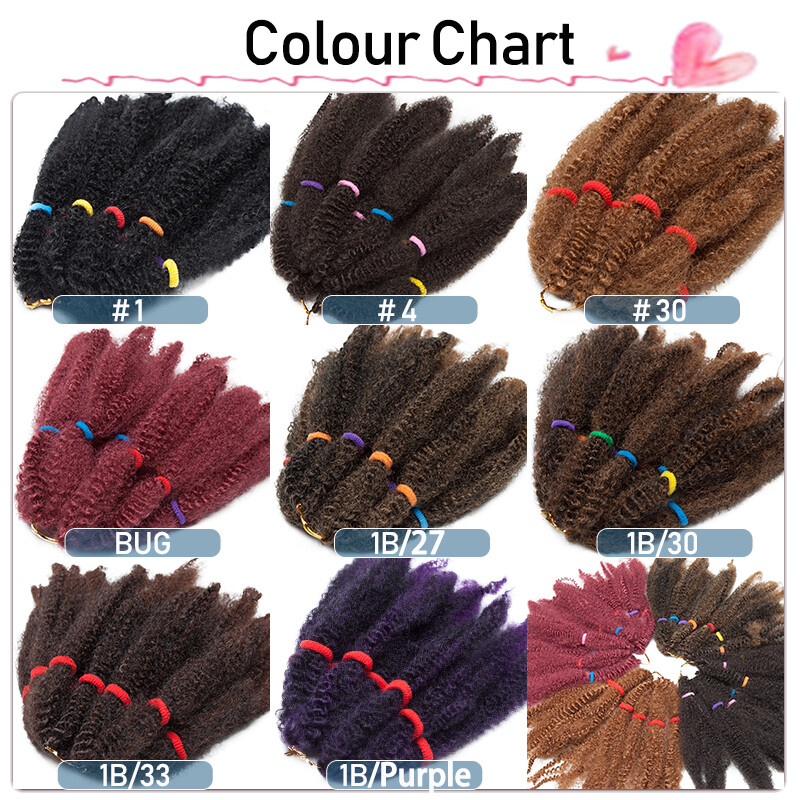 3/5 Bundles Puff Afro Kinky Curly Braids Bulks Braiding Hair Extension As Human