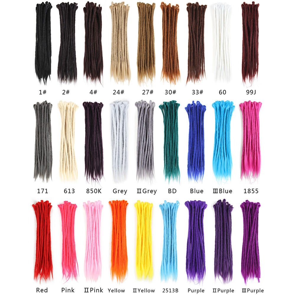 20″ Handmade Dreadlocks Extensions Single Ended Dreads Locs Afro Braids 10PCS