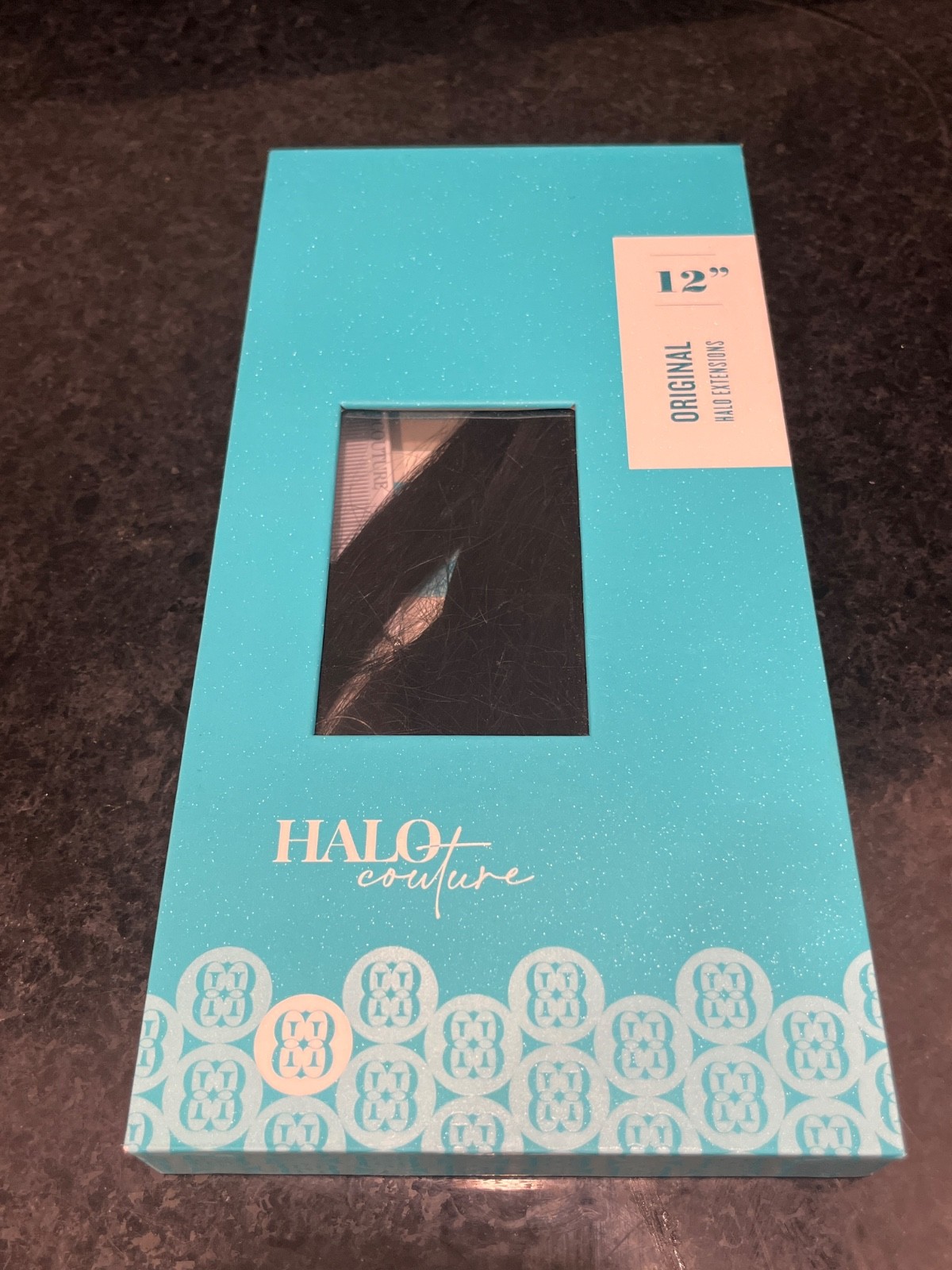 Halo Couture Black Hair Extension 12”